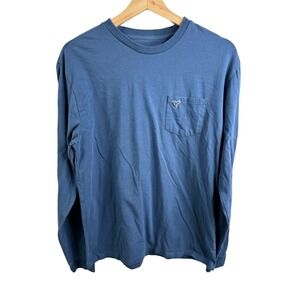 Birddogs Men's Crew Neck Pullover Sweater Blue Sz Large cotton Long‎ Sleeve
